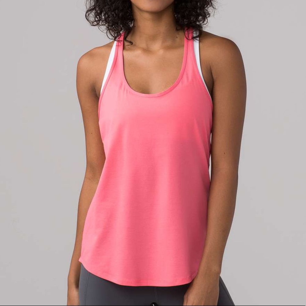 Lululemon tech singlet pink 4